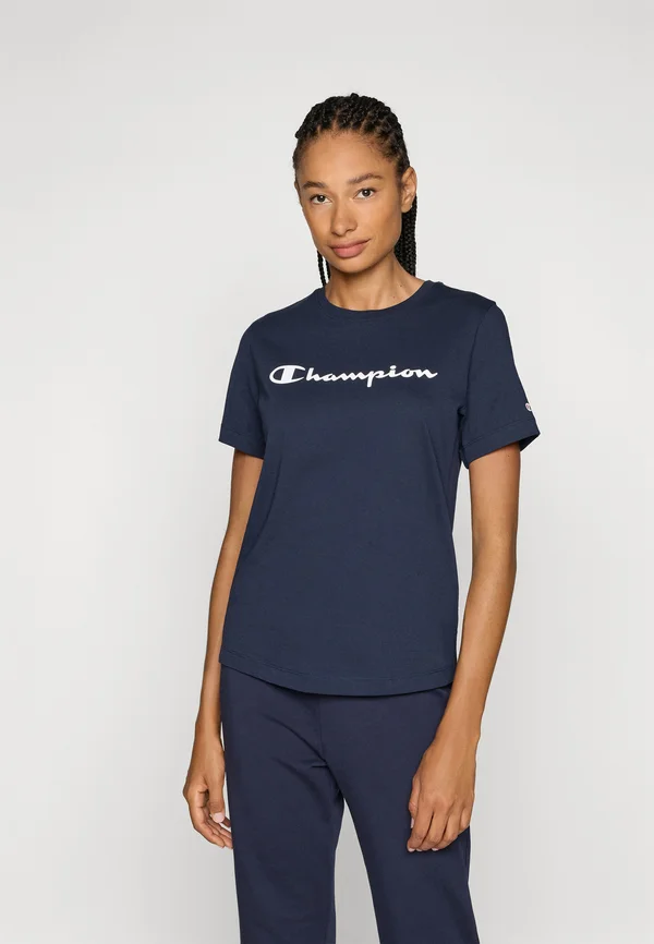 BASICS CREWNECK LARGE LOGO - T-Shirt print - navy