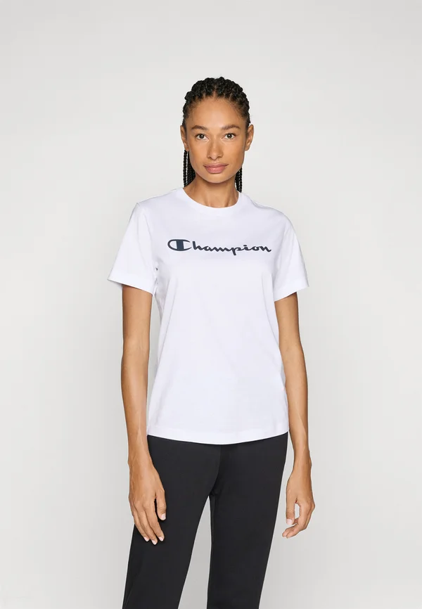 BASICS CREWNECK LARGE LOGO - T-Shirt print - white