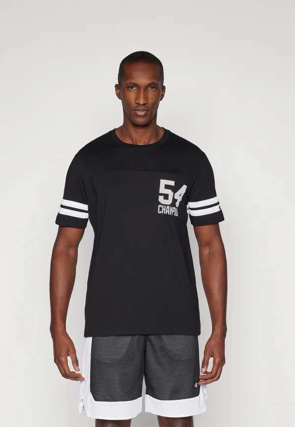 BASKETBALL INSPIRED CREWNECK - T-Shirt print - black/white