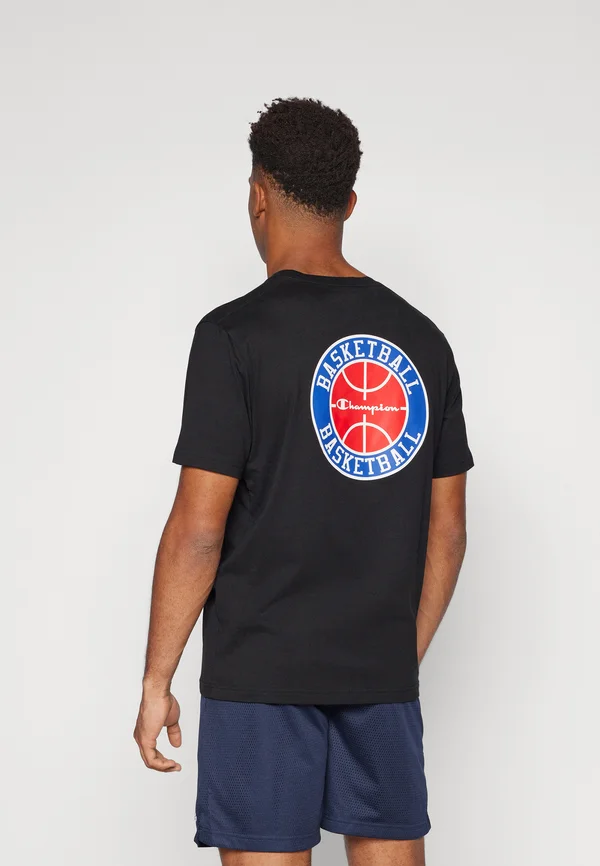 BASKETBALL INSPIRED CREWNECK WITH BACKPRINT - T-Shirt print - black