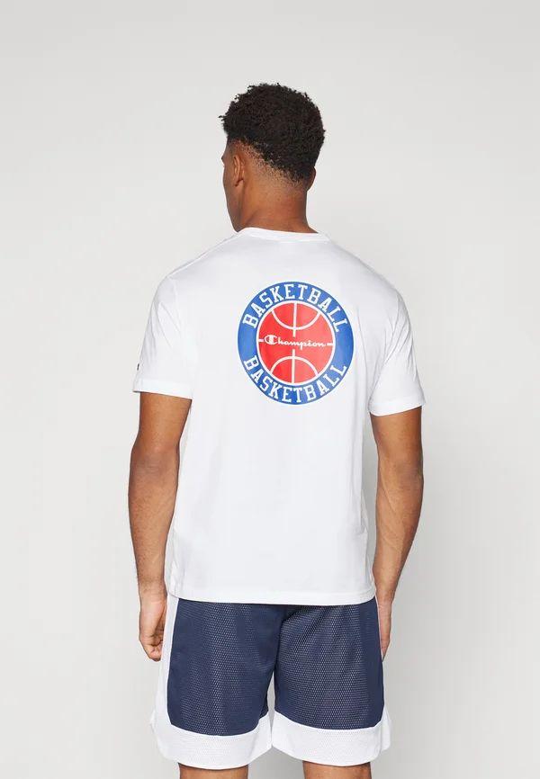 BASKETBALL INSPIRED CREWNECK WITH BACKPRINT - T-Shirt print - white
