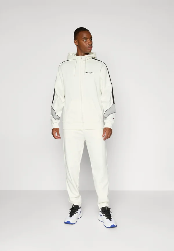 BASKETBALL INSPIRED HOODED FULL ZIP SWEATSUIT SET - Trainingsanzug - off-white