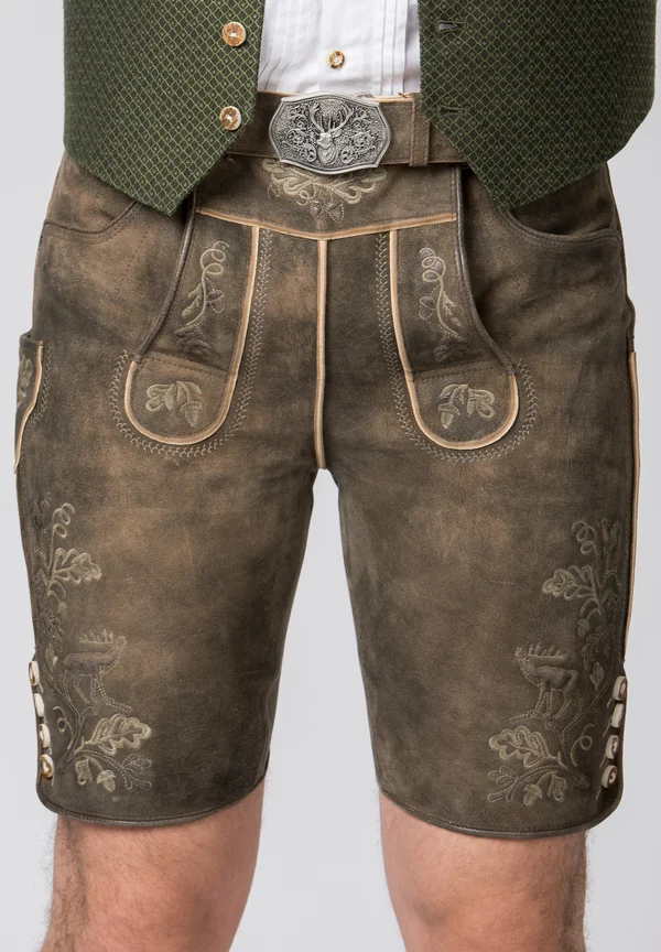 BASTIAN - Lederhose - kiesel gespeckt