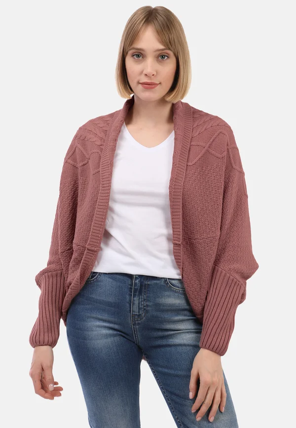 BATWING LONG SLEEVE - Strickjacke - salmon
