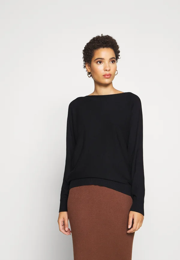 BATWING - Strickpullover - black