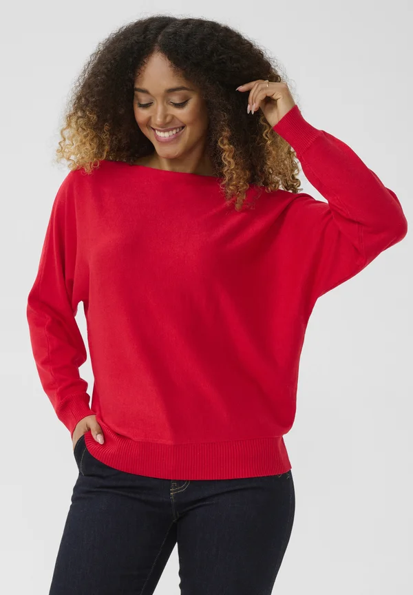 BATWING - Strickpullover - chinese red melange