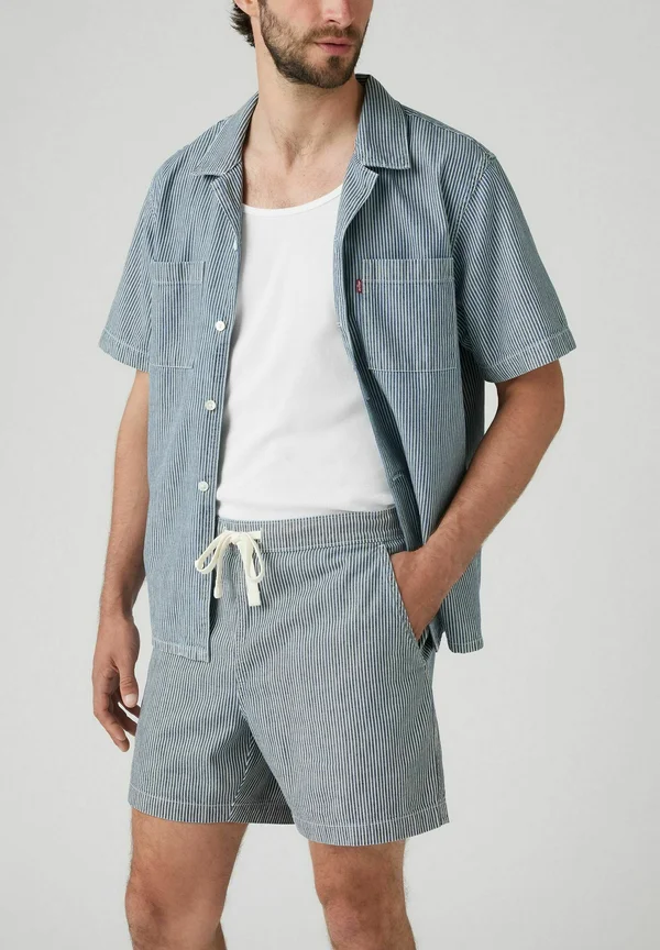 BAY  - Shorts - indy mid wash stripe