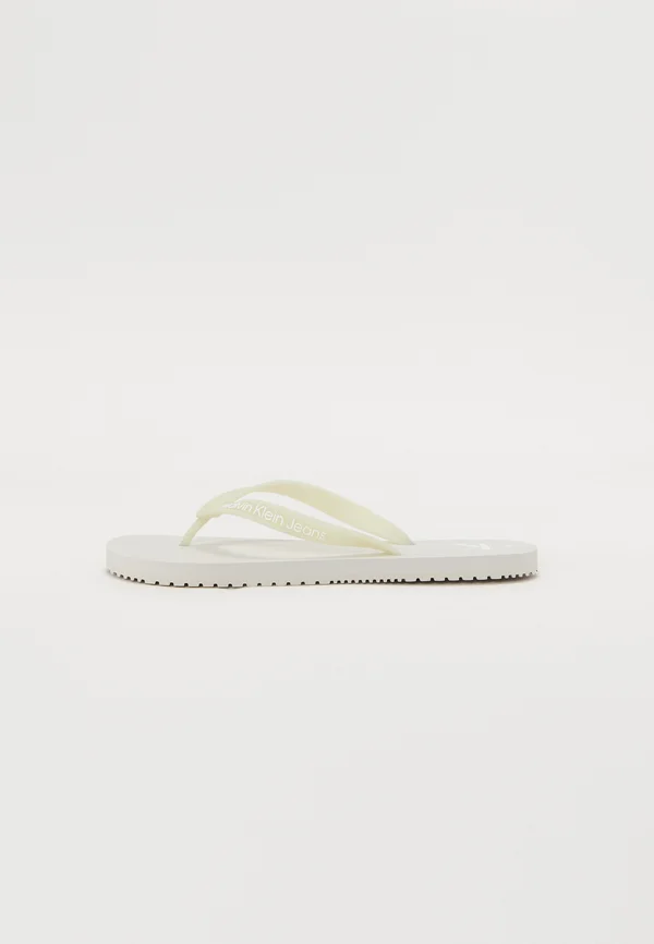 BEACH TRANSPARENT - Zehentrenner - oyster mushroom/bright white