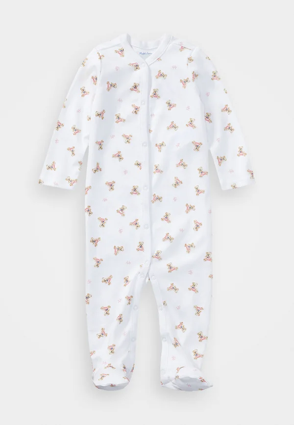 BEAR COVRALL ONE PIECE BABY - Pyjama - white/pink/multicolour