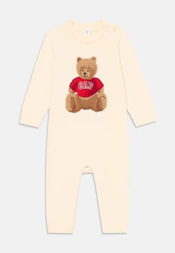 BEAR GRAPHIC BABY UNISEX - Jumpsuit - ivory frost