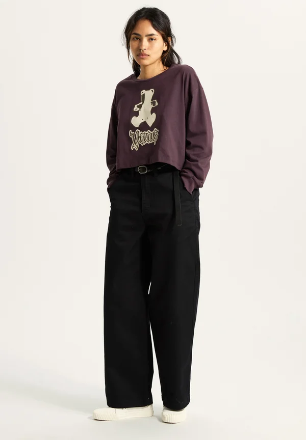 BEAR RELAX CROP - Langarmshirt - dark red
