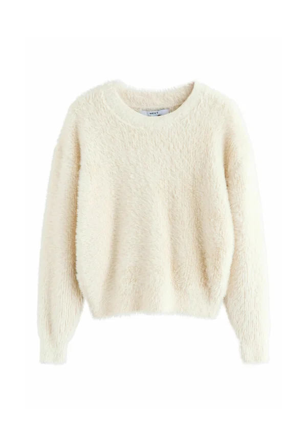 BEAR TEXTURE CREW NECK - Strickpullover - ecru