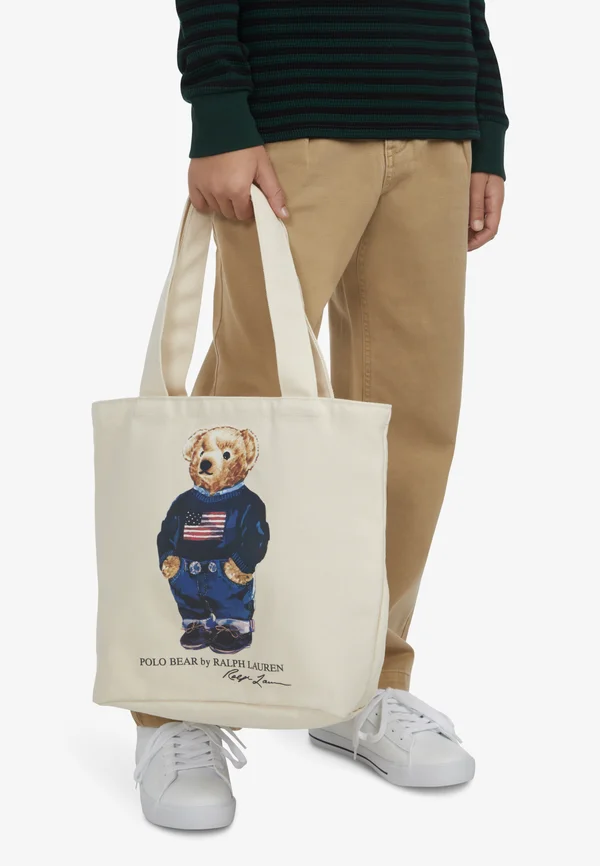 BEAR TOTE UNISEX - Handtasche - natural