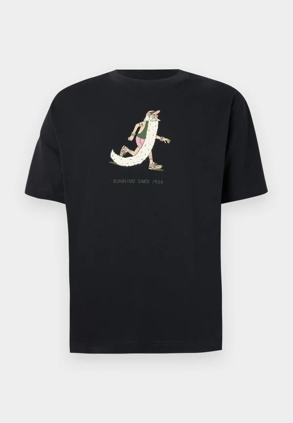 BEARDED RUNNER UNISEX - T-Shirt print - black