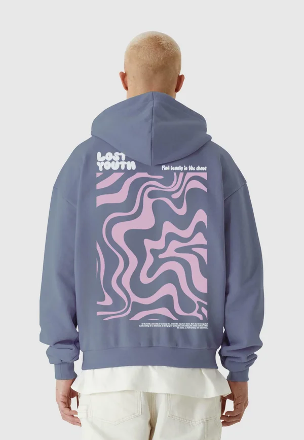 BEAUTIFUL CHAOS - Kapuzenpullover - vintage blue