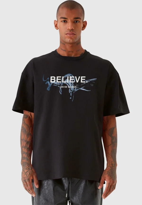 BELIEVE - T-Shirt print - black