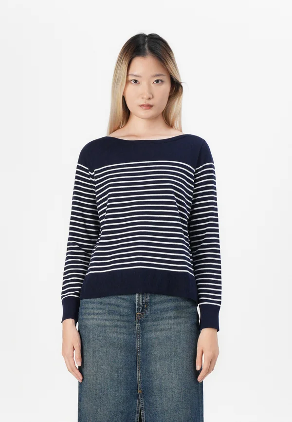 BELLA BOATNECK - Strickpullover - navy