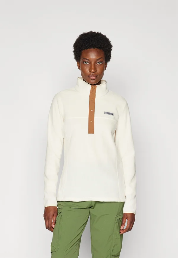 BENTON SPRINGS™ 1/2 SNAP - Fleecepullover - chalk/camel brown