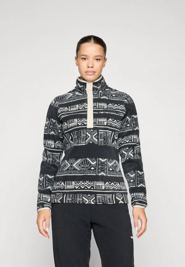 BENTON SPRINGS™ PRINTED 1/2 SNAP - Fleecepullover - black deschutes days