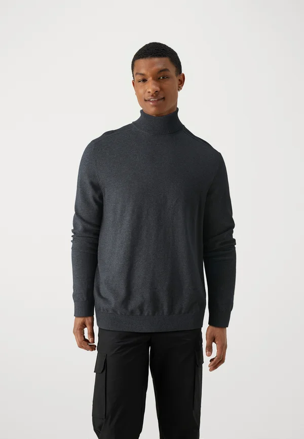 BERG ROLL NECK B NOOS - Strickpullover - antracit melange