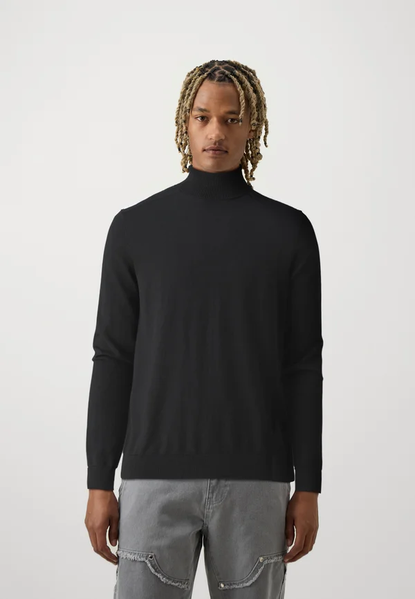 BERG ROLL NECK B NOOS - Strickpullover - black