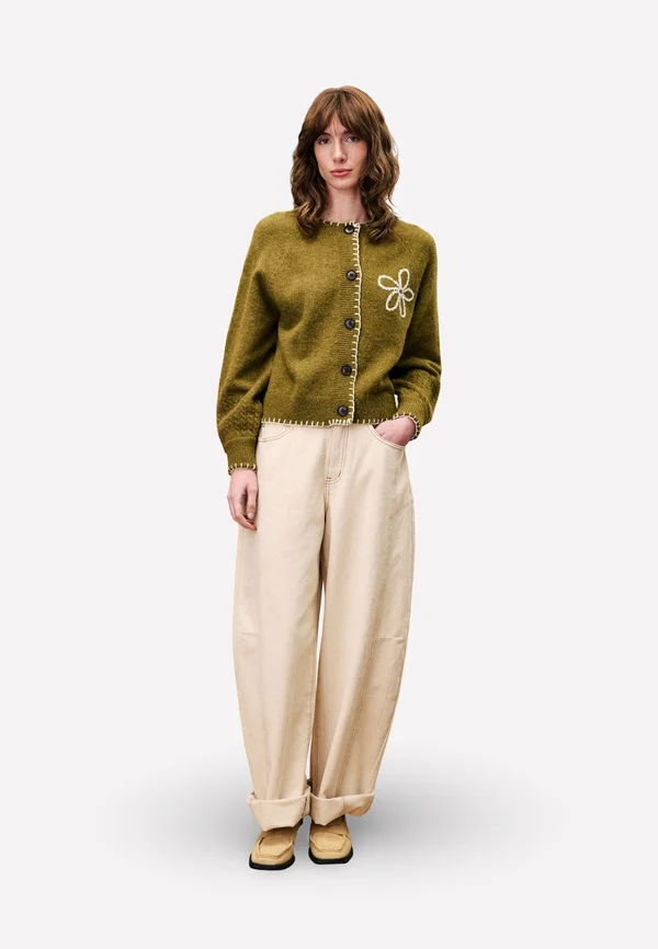 BERGAMOTE - Strickjacke - kaki