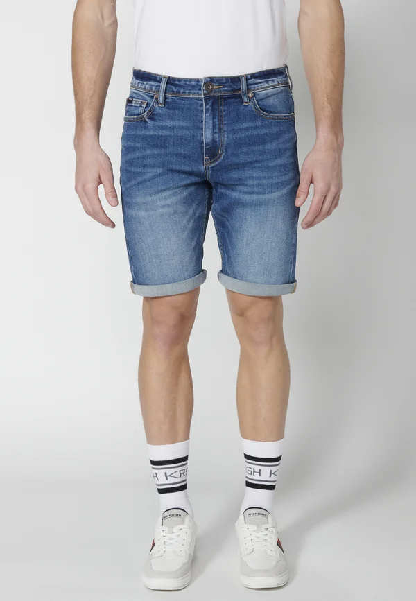 BERMUDA COWBOY STRECTH   STRECT - Jeans Shorts - azul med  medium blue