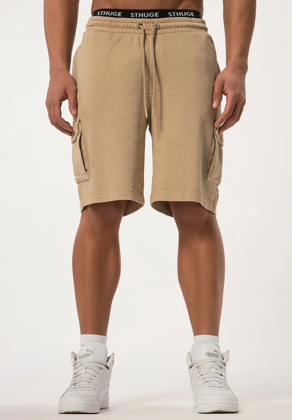 BERMUDA ELASTICATED WAIST - Shorts - cork brown
