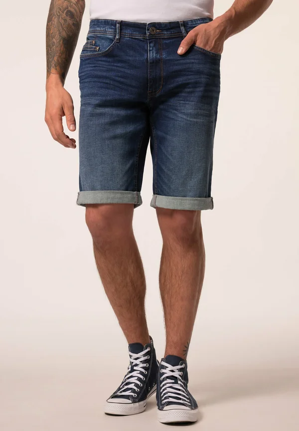 BERMUDA FLEXNAMIC BAUCHFIT POCKET - Jeans Shorts - dark blue denim