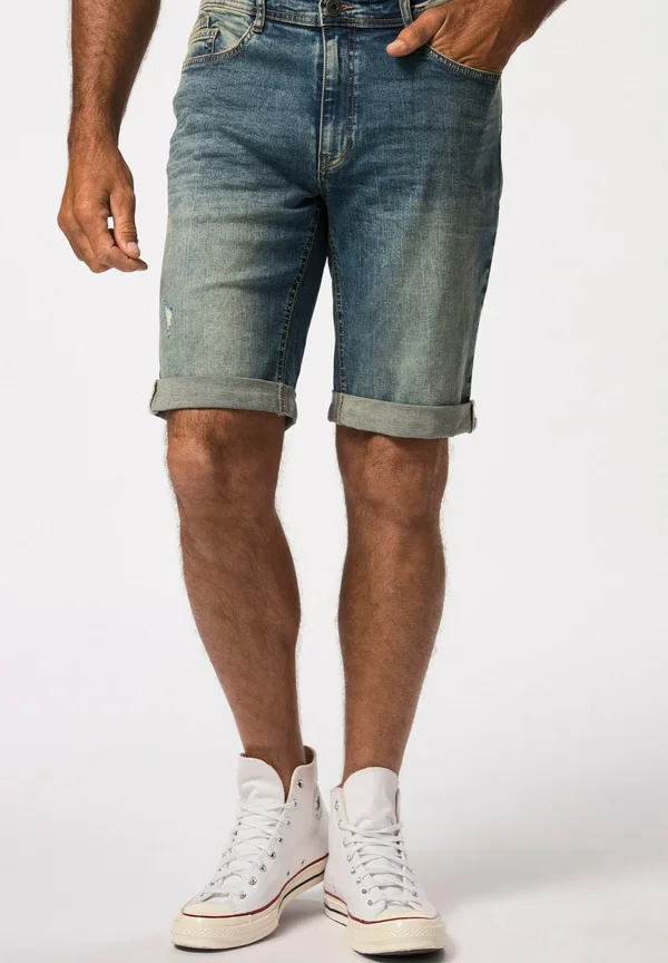 BERMUDA FLEXNAMIC BAUCHFIT POCKET - Jeans Shorts - light blue