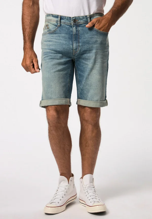 BERMUDA FLEXNAMIC BAUCHFIT POCKET - Jeans Shorts - mattes jeansblau