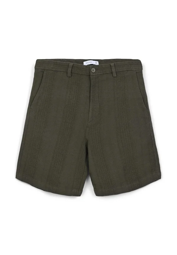 BERMUDA JACQUARD - Shorts - verde militare