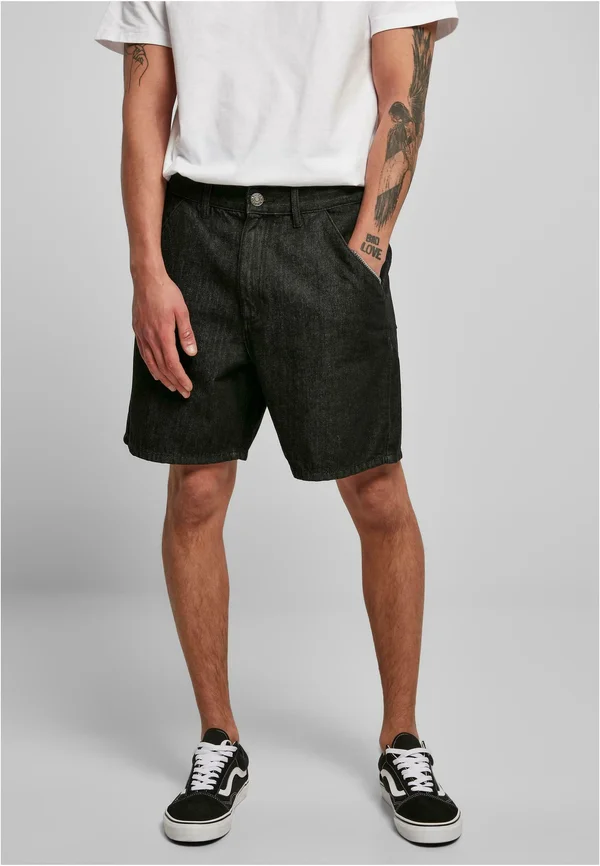 BERMUDA - Jeans Shorts - black washed