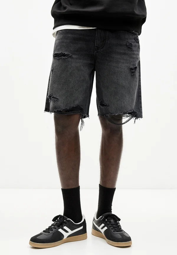 BERMUDA  - Jeans Shorts - black