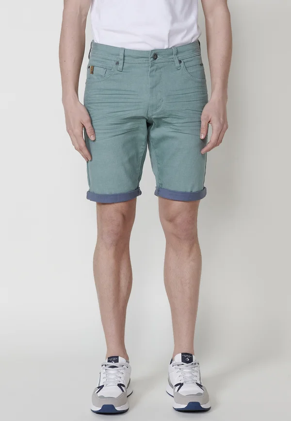 BERMUDA REGULAR TWILL - Jeans Shorts - green