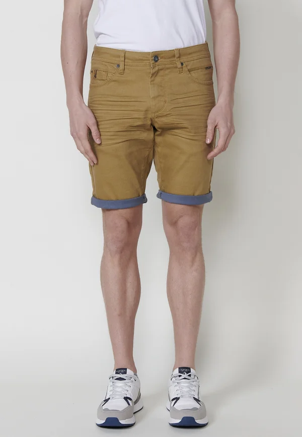 BERMUDA REGULAR TWILL - Jeans Shorts - ochre