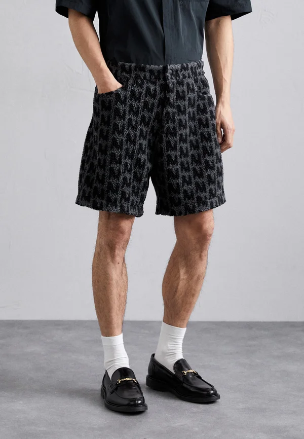 BERMUDA - Shorts - black/grey
