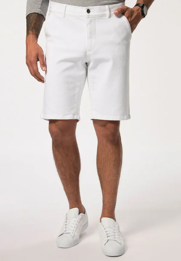 BERMUDA STOMACH FIT STRAIGHT - Shorts - off white