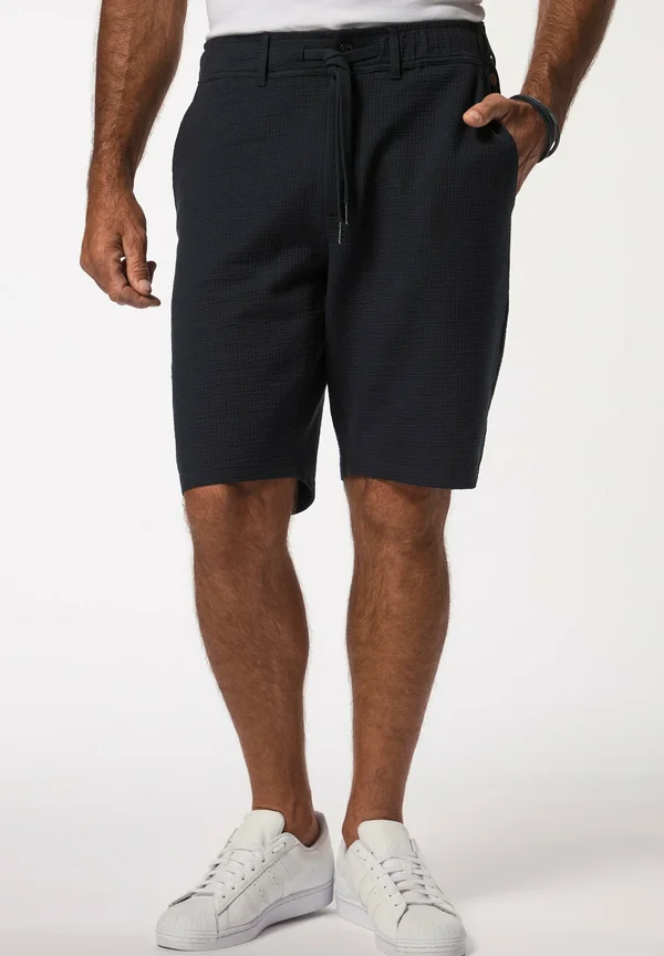 BERMUDA WAIST WITH BUTTON AND ZIP POCKETS - Shorts - navy blue