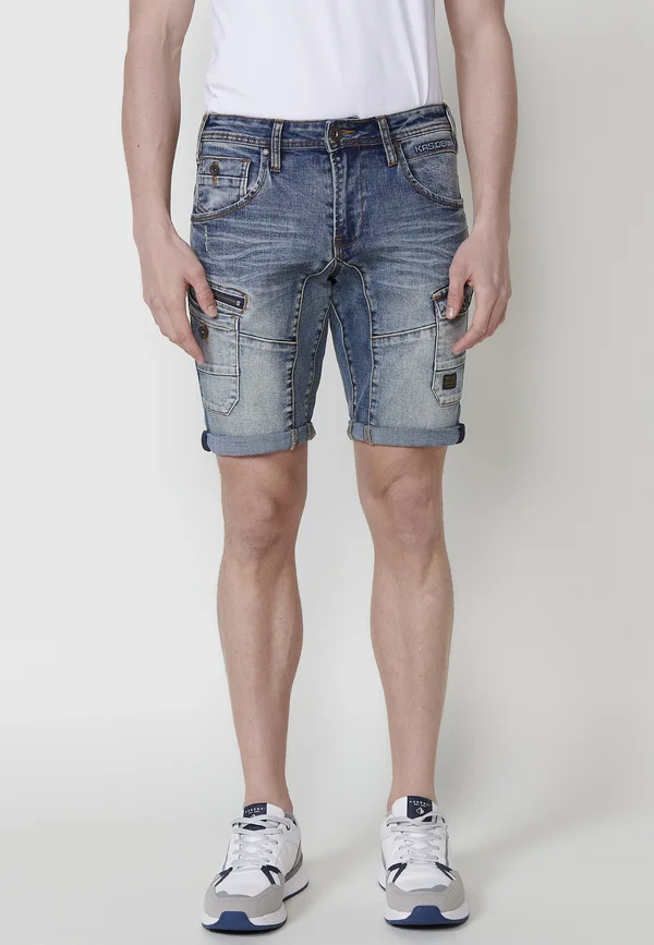 BERMUDA WORKWEAR - Jeans Shorts - light blue