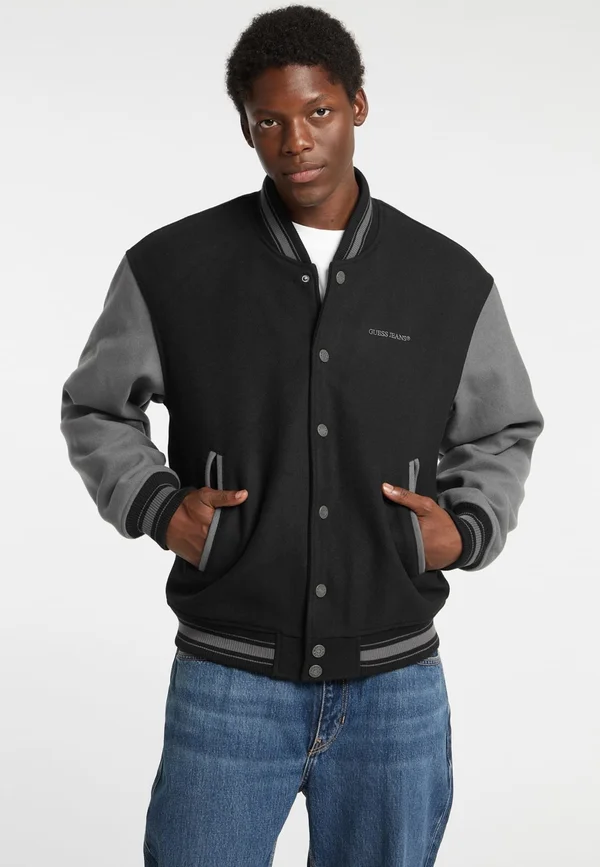 BESTICKTE COLLEGE - Bomberjacke - schwarz