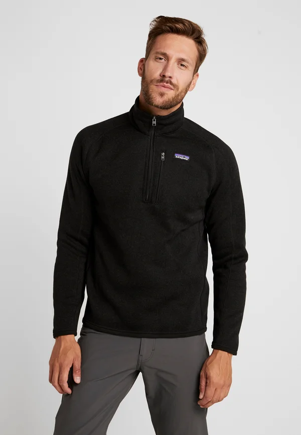 BETTER SWEATER 1/4 ZIP - Strickpullover - black