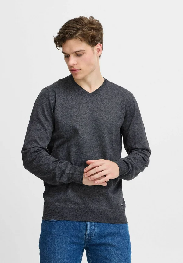 BHBRUTON V-NECK - Strickpullover - black