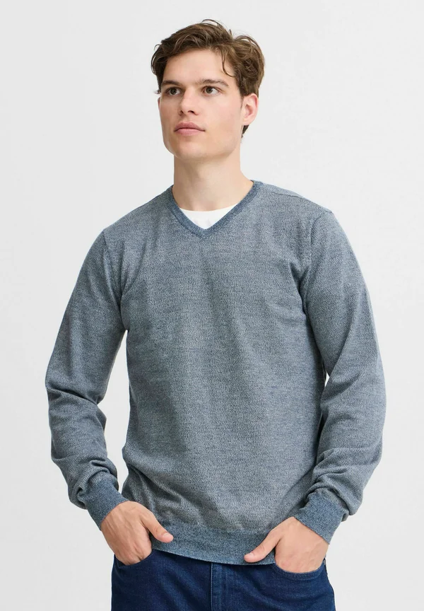 BHBRUTON V-NECK - Strickpullover - dress blues