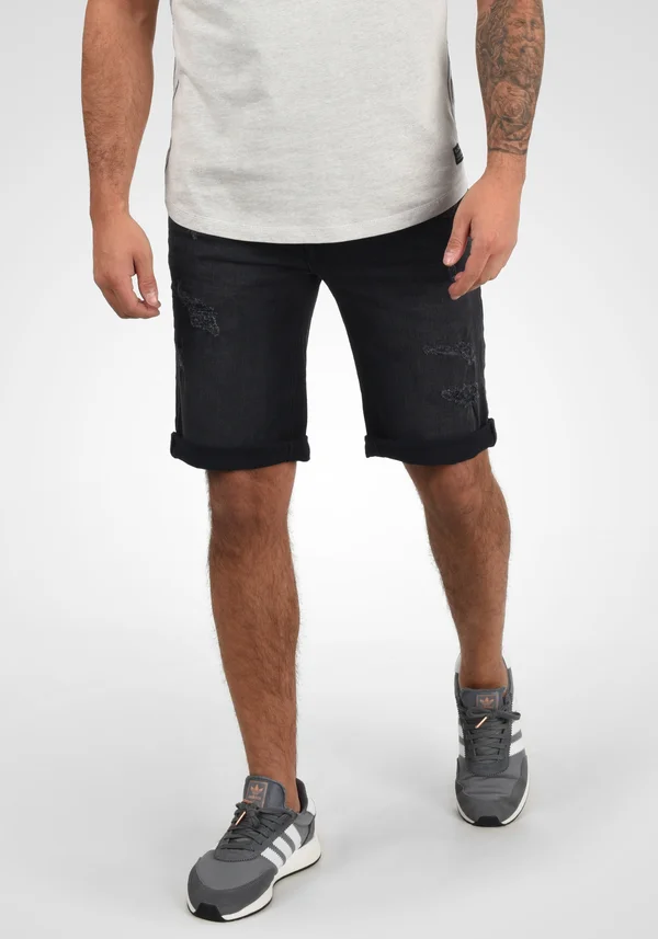 BHDENIZ - Jeans Shorts - denim black