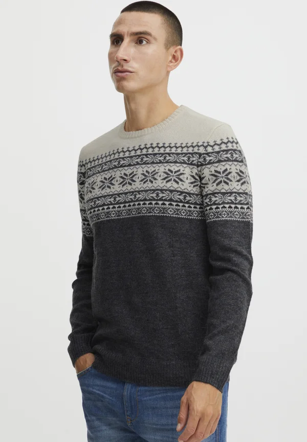 BHTJERIK - Strickpullover - charcoal mix