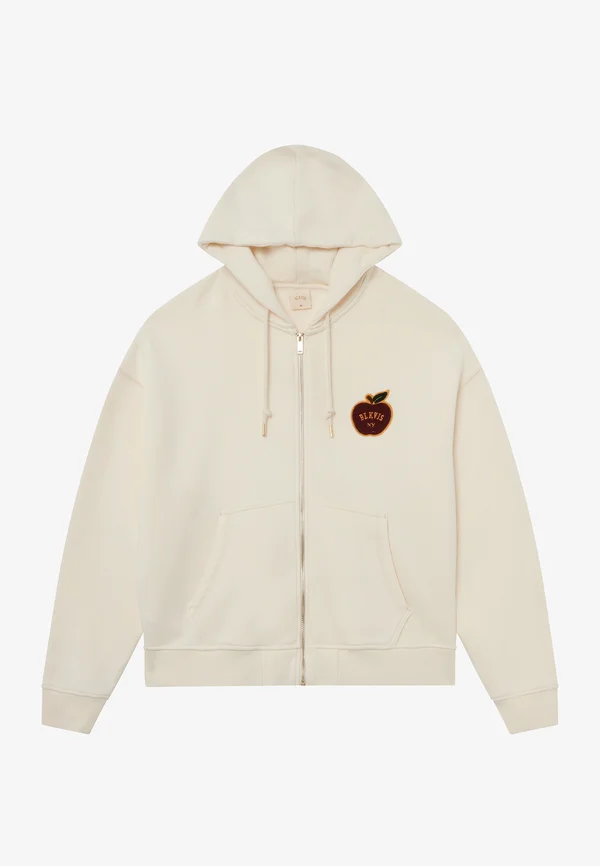 BIG APPLE ZIP HOODY UNISEX - Sweatjacke - antique white