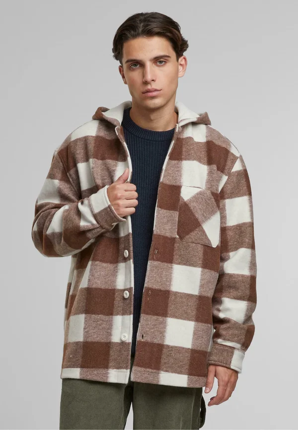 BIG CHECK WITH HOOD - Leichte Jacke - whitesand lightrust