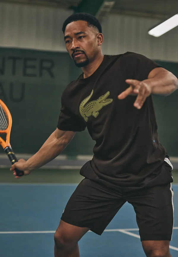 BIG CROCO - Sport T-Shirt - black/khaki