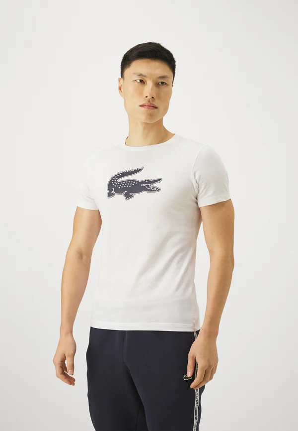 BIG CROCO - Sport T-Shirt - white/black